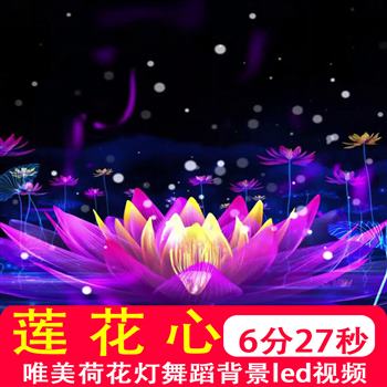 莲花心 杨丽萍 荷花开荷塘月色央视春晚歌舞led舞蹈背景视频制作