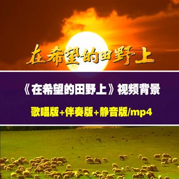 《在希望的田野上》歌曲背景朗诵背景视频伴奏视频素材led大屏素